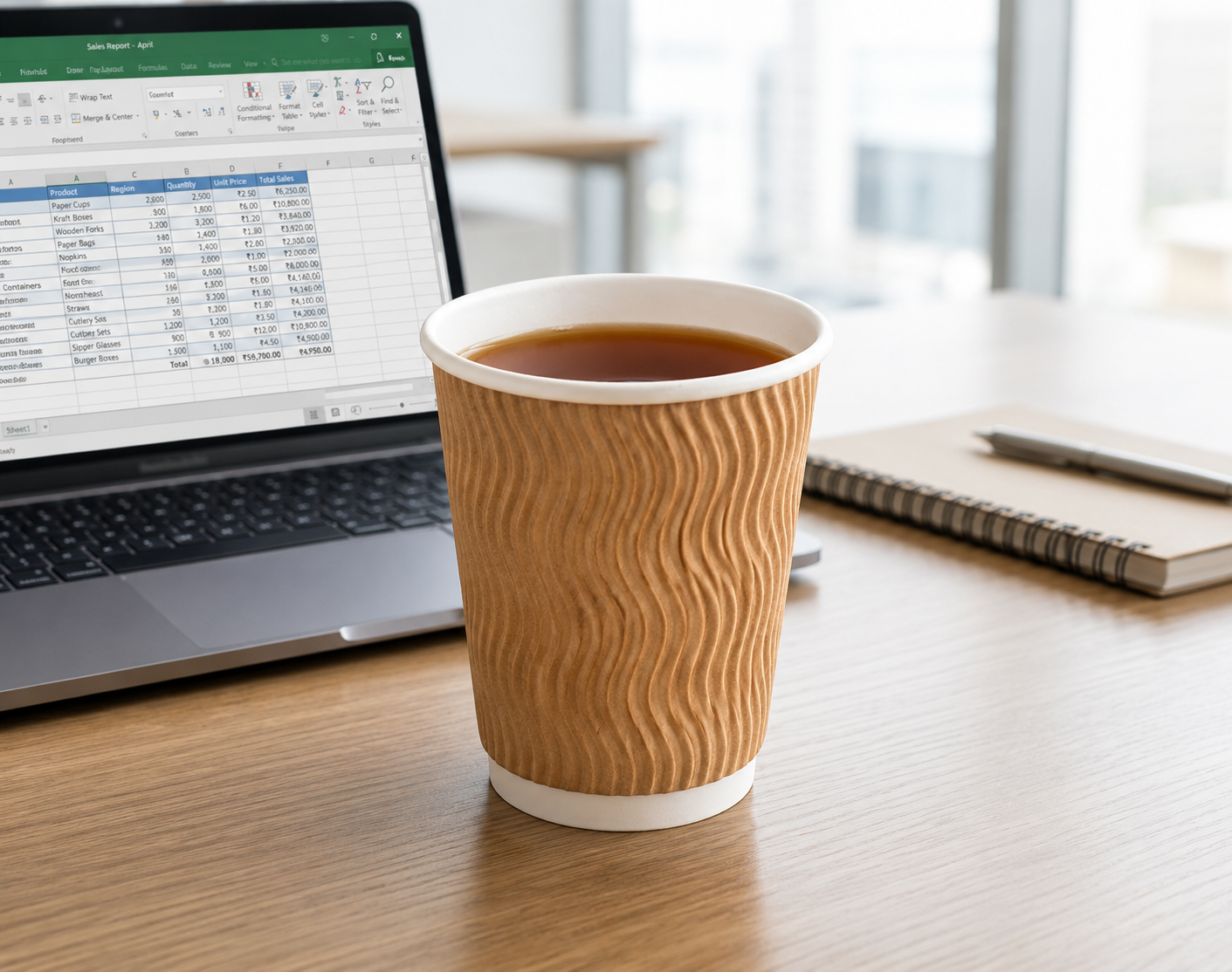 Bekokart 150ml Ripple Paper Cups | Disposable Eco-Friendly Brown Coffee & Tea Cups | Double Wall Insulated Hot Beverage Cups | Pack of 50