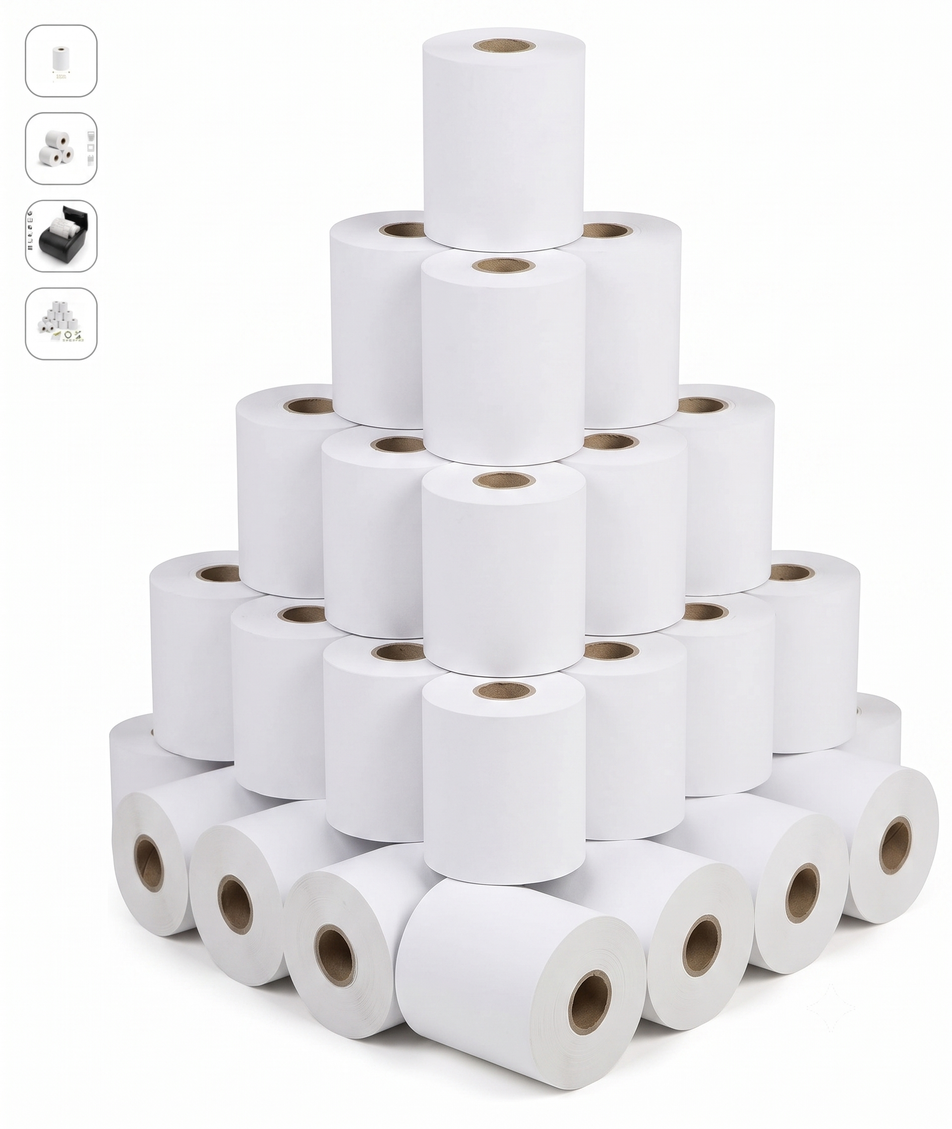 Bekokart Thermal Printer Paper Rolls 58mm × 12 Meter | POS & Billing Machine Receipt Paper | BPA-Free Thermal Cash Register Rolls | Pack of 10