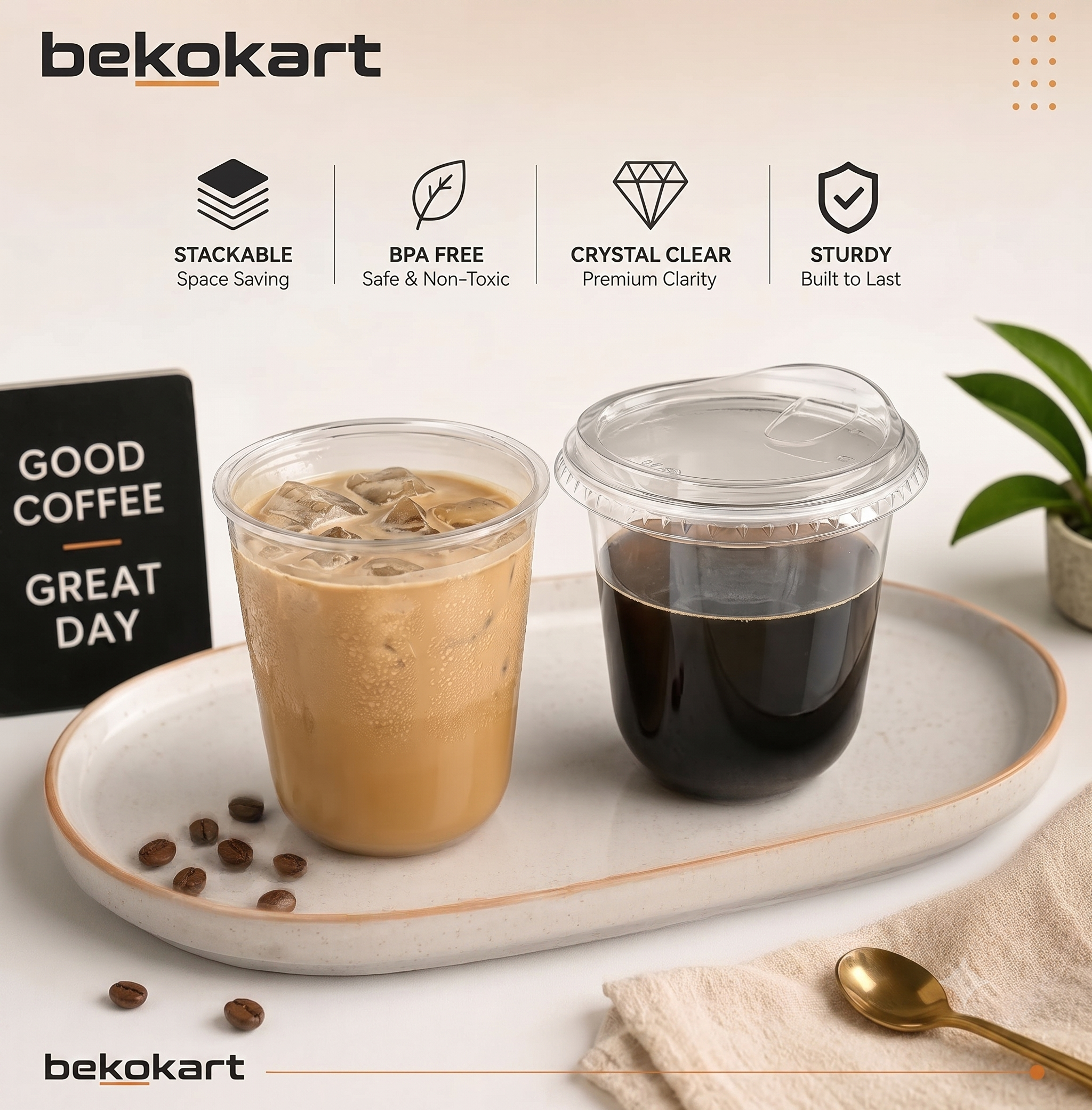 350ML U Shape Sipper Glass with Lid Tumbler Drink Cup | Round Bottom Transparent Plastic Spill Proof for Beverages Iced Coffee Smoothie Cold Drinks Party Catering (Set of 25 Glasses
