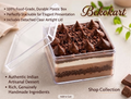 Bekokart Square Dessert & Food Storage Box 250ml | BPA-Free Transparent Plastic Container with Lid | Reusable Cake, Brownie, Cookie & Dessert Box | Pack of 5